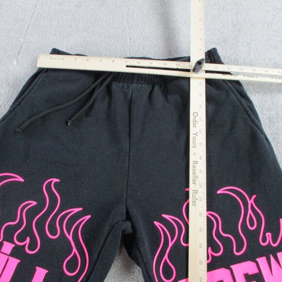 Kill Crew Heavyweight Lux Sweatpants Adult Small Black Pink Fleece Lounge Unisex - Picture 8 of 14